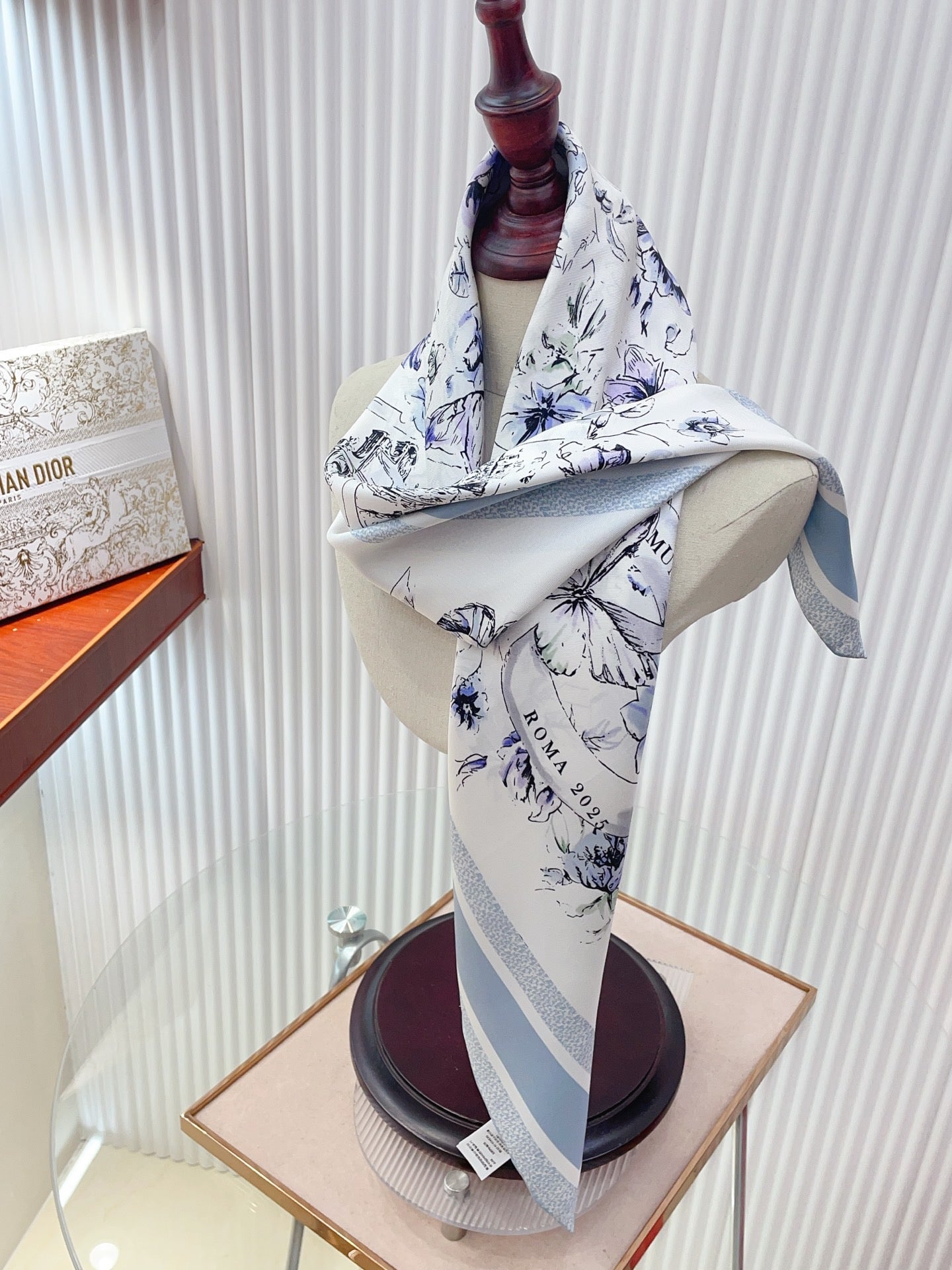 Floral Silk Square Scarf