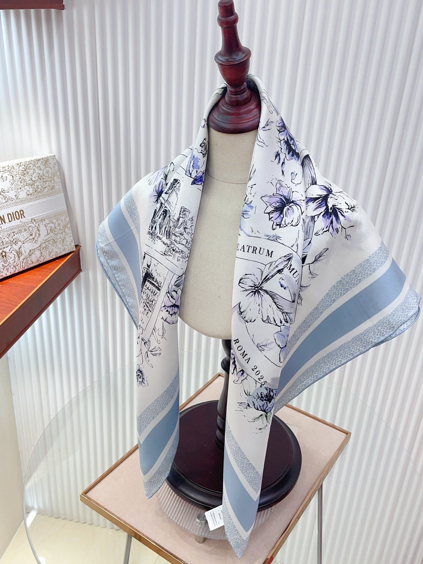 Floral Silk Square Scarf