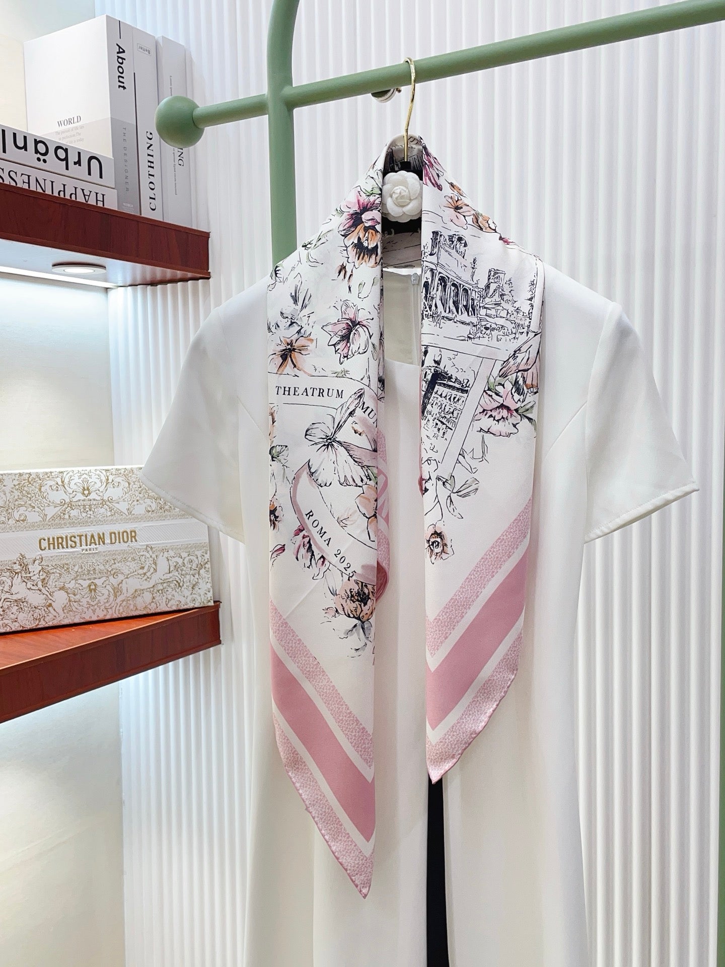 Floral Silk Square Scarf
