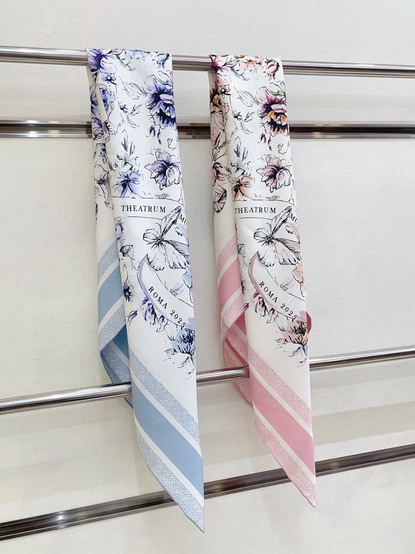 Floral Silk Square Scarf