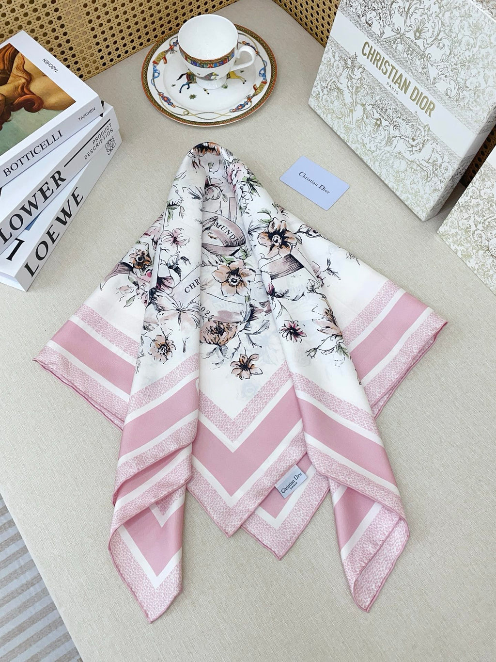 Floral Silk Square Scarf