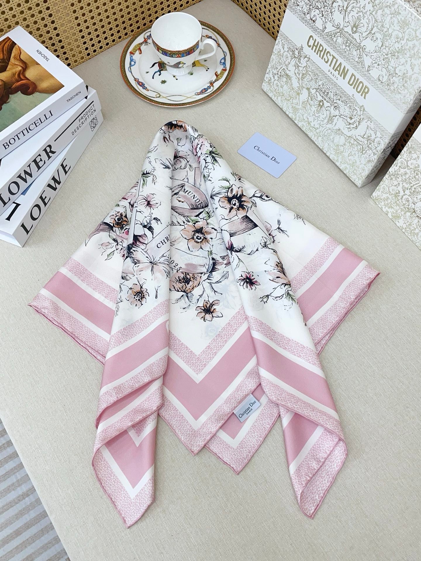 Floral Silk Square Scarf