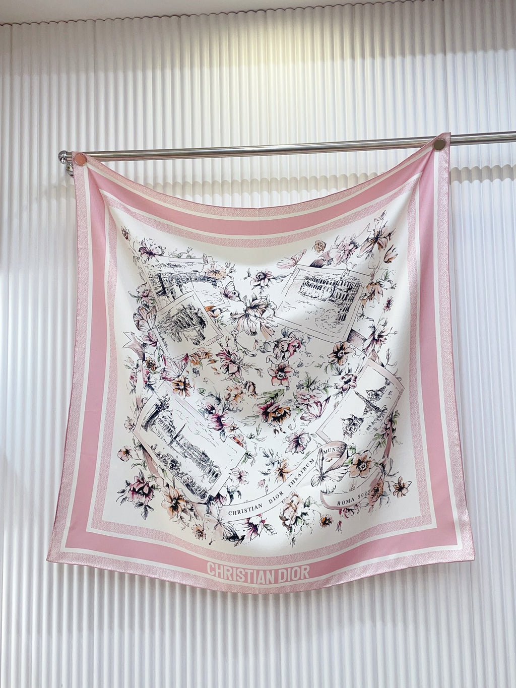 Floral Silk Square Scarf