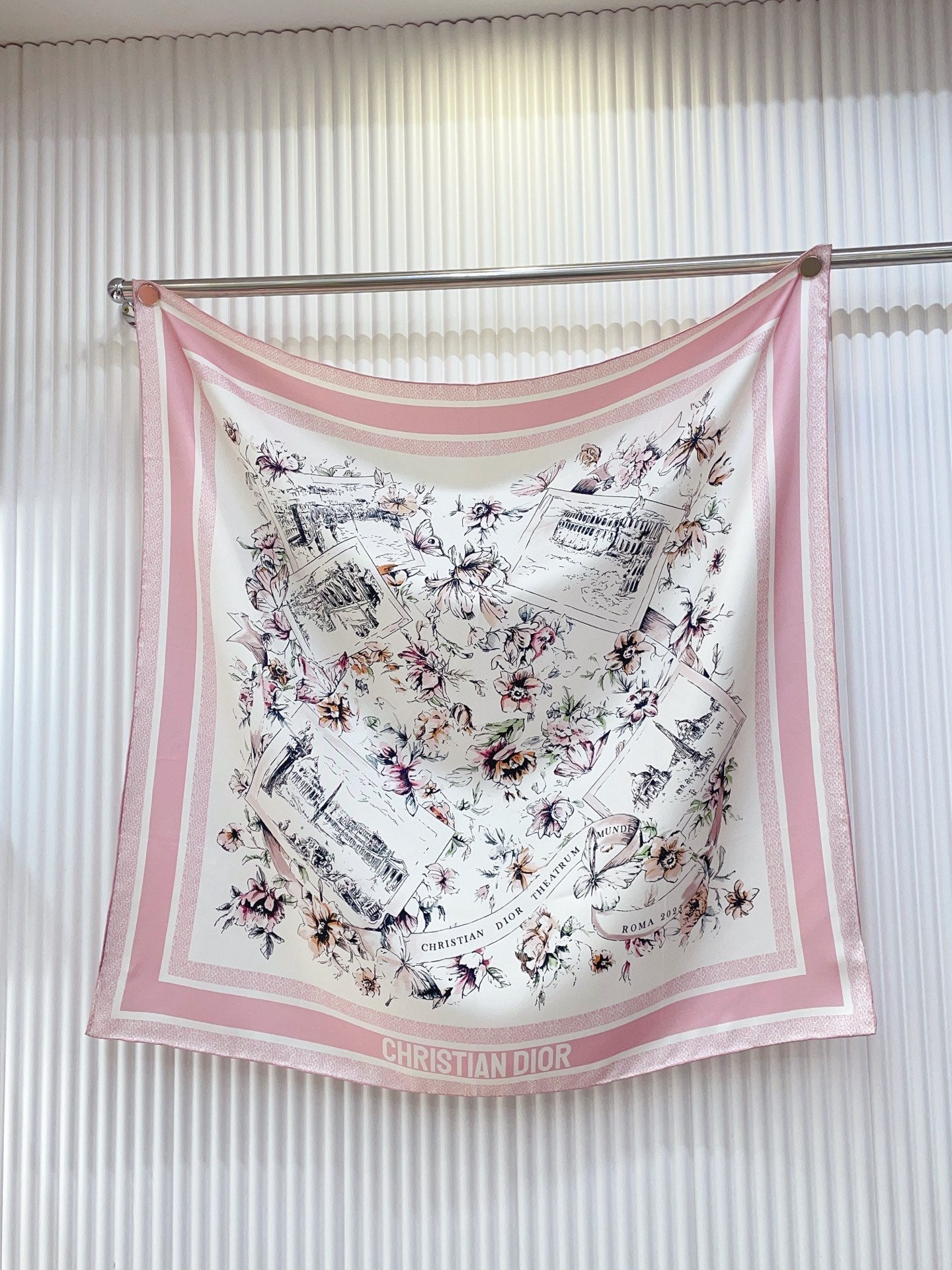 Floral Silk Square Scarf