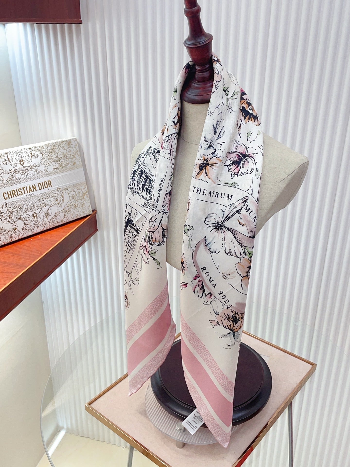 Floral Silk Square Scarf