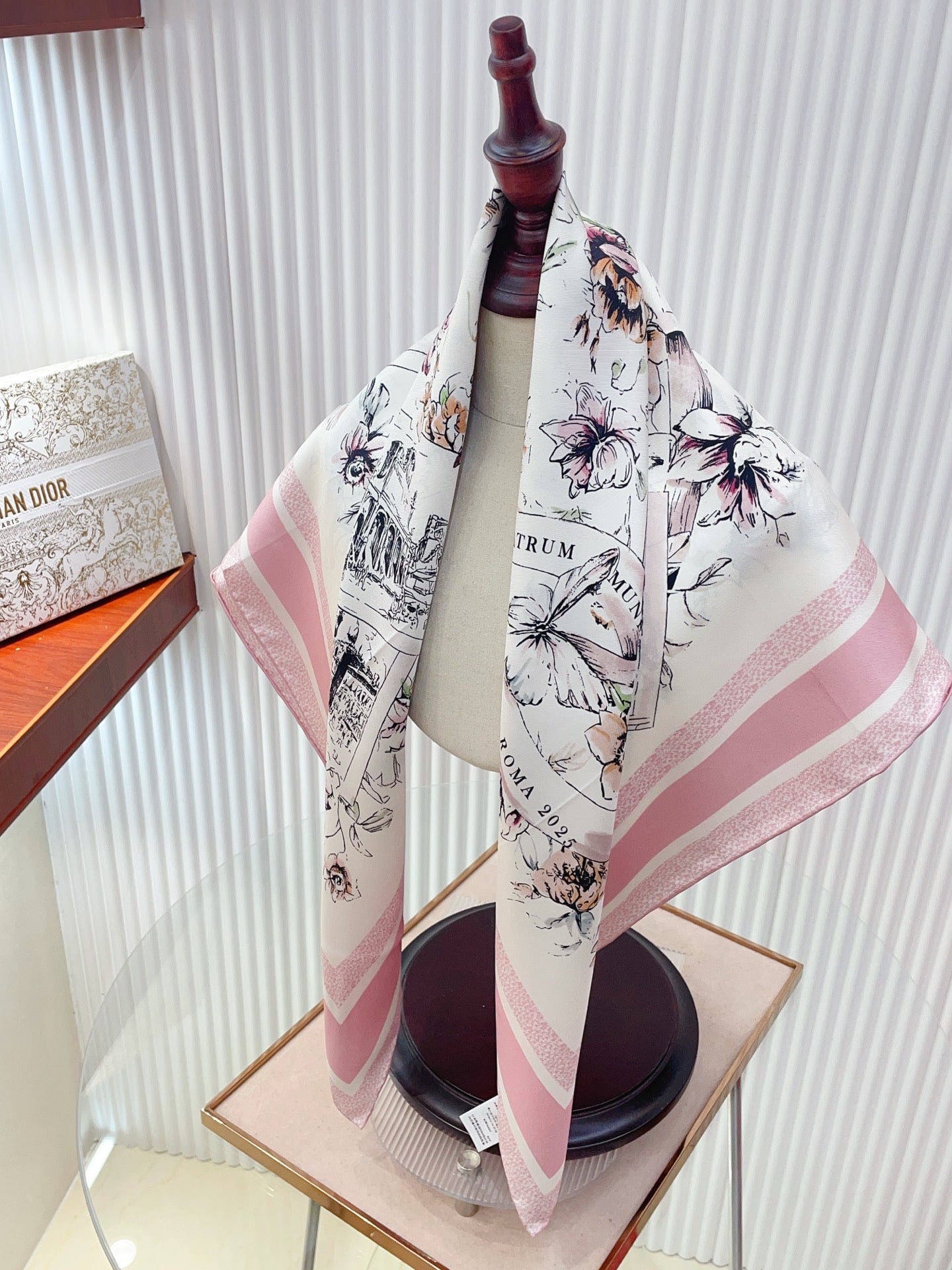 Floral Silk Square Scarf