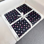 Bow Print Silk Square Scarf