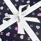 Bow Print Silk Square Scarf