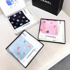 Bow Print Silk Square Scarf