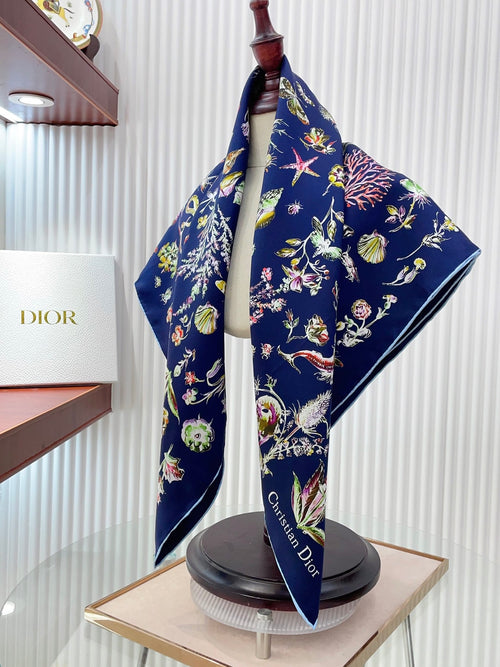 Marine Life Silk Square Scarf