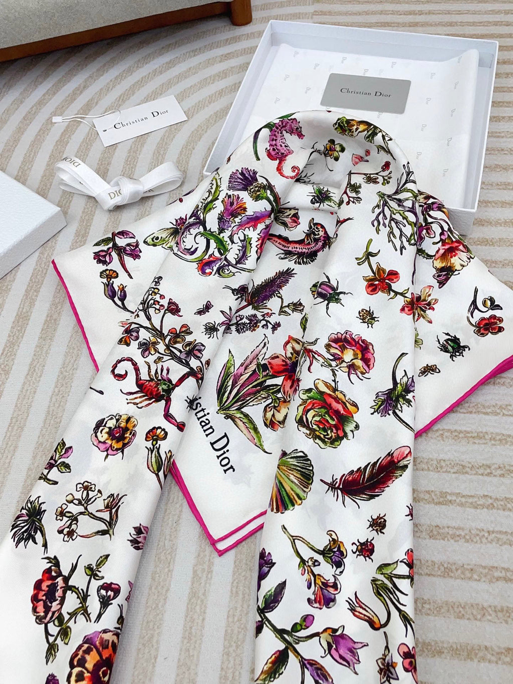 Marine Life Silk Square Scarf