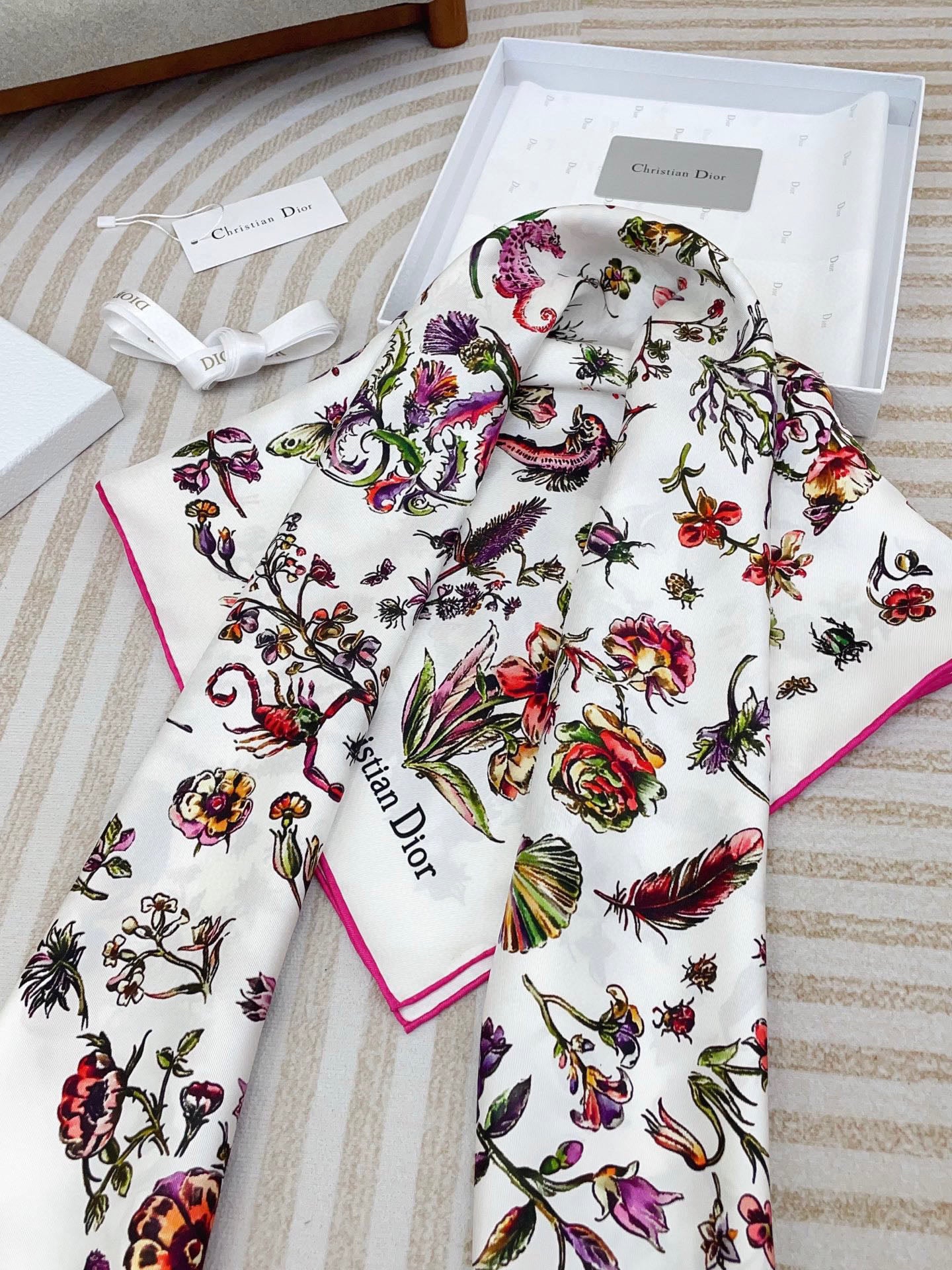 Marine Life Silk Square Scarf