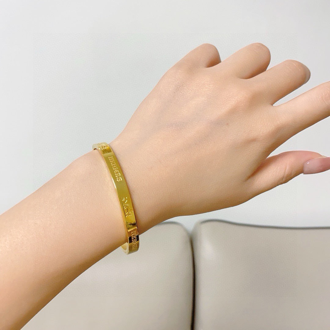 Engraved Letter Bracelet