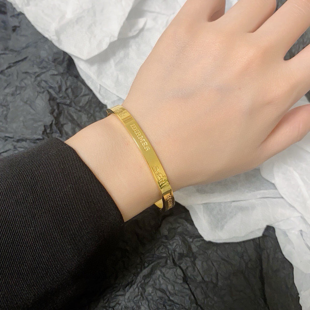 Engraved Letter Bracelet