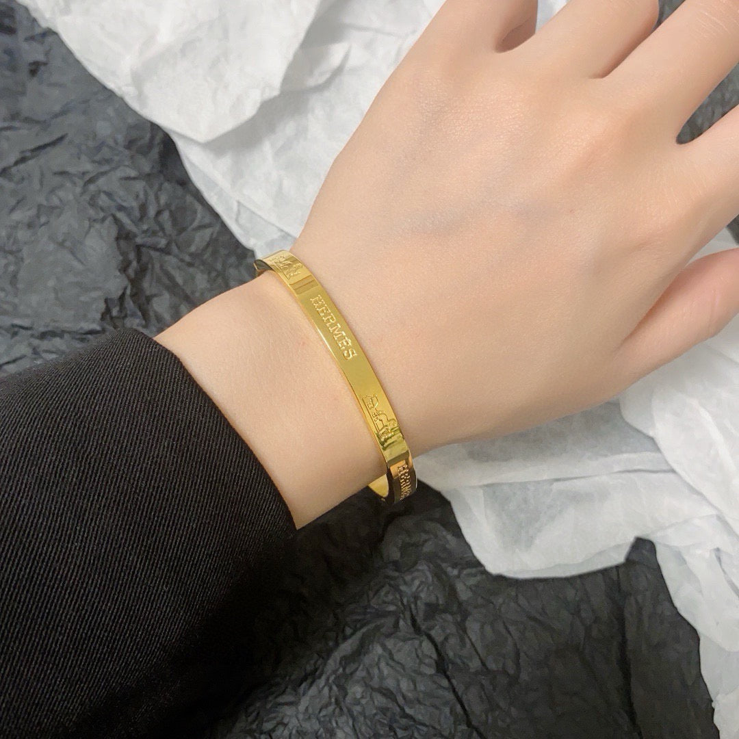Engraved Letter Bracelet