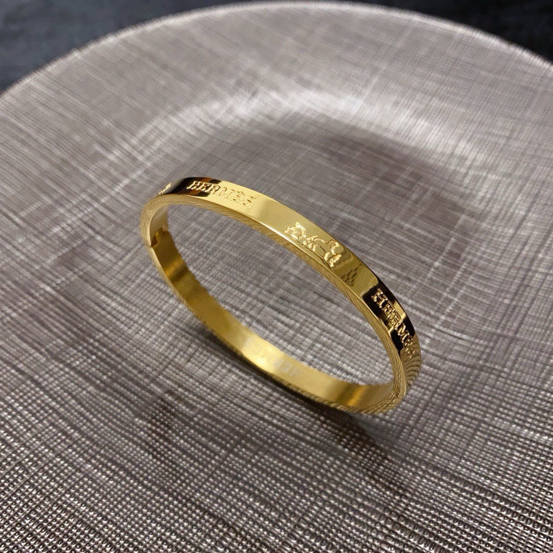 Engraved Letter Bracelet