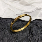 Engraved Letter Bracelet
