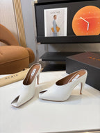 Spring Summer Peep-Toe Metal Heel Pump