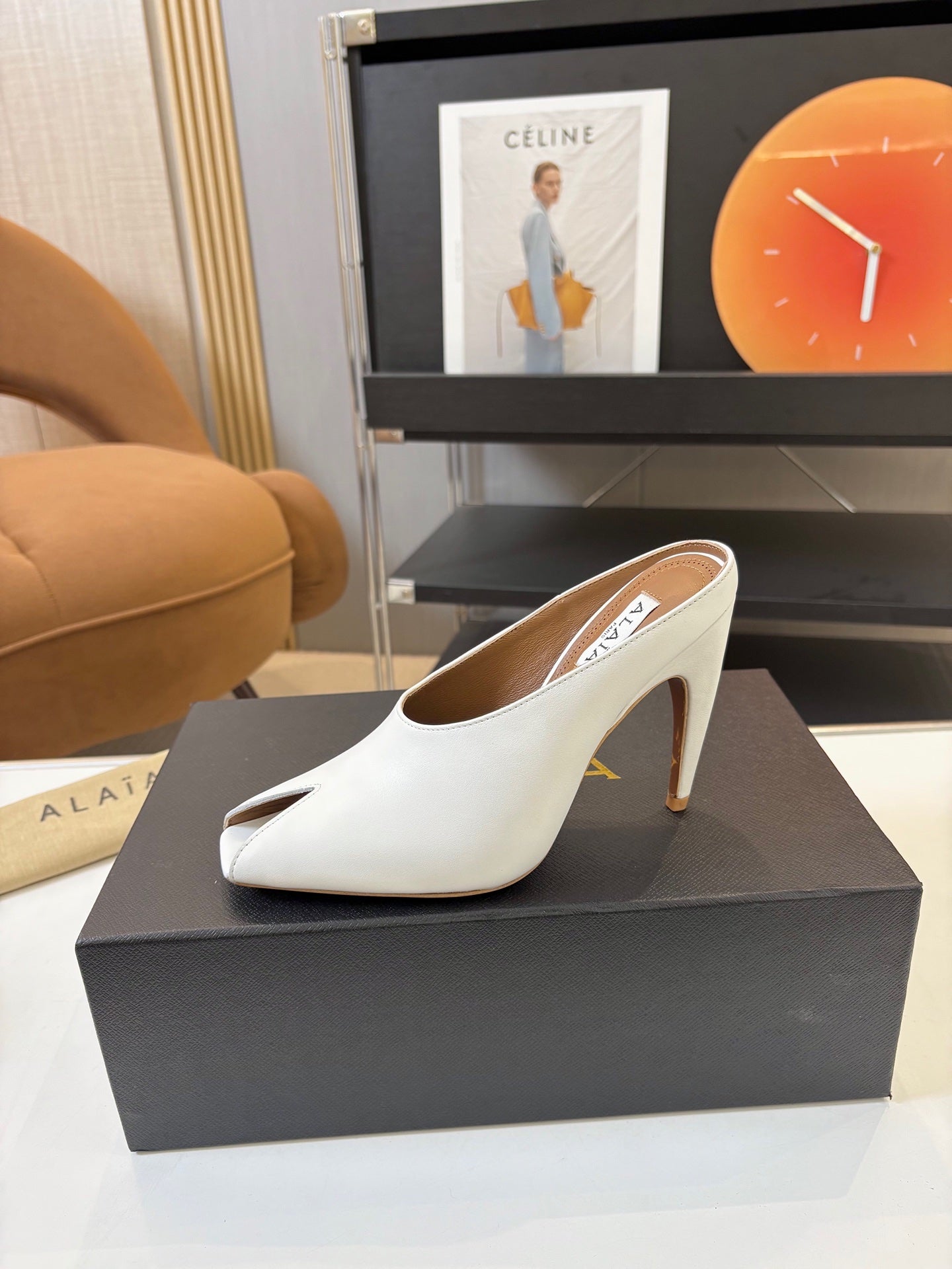 Spring Summer Peep-Toe Metal Heel Pump