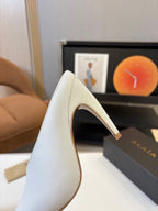 Spring Summer Peep-Toe Metal Heel Pump