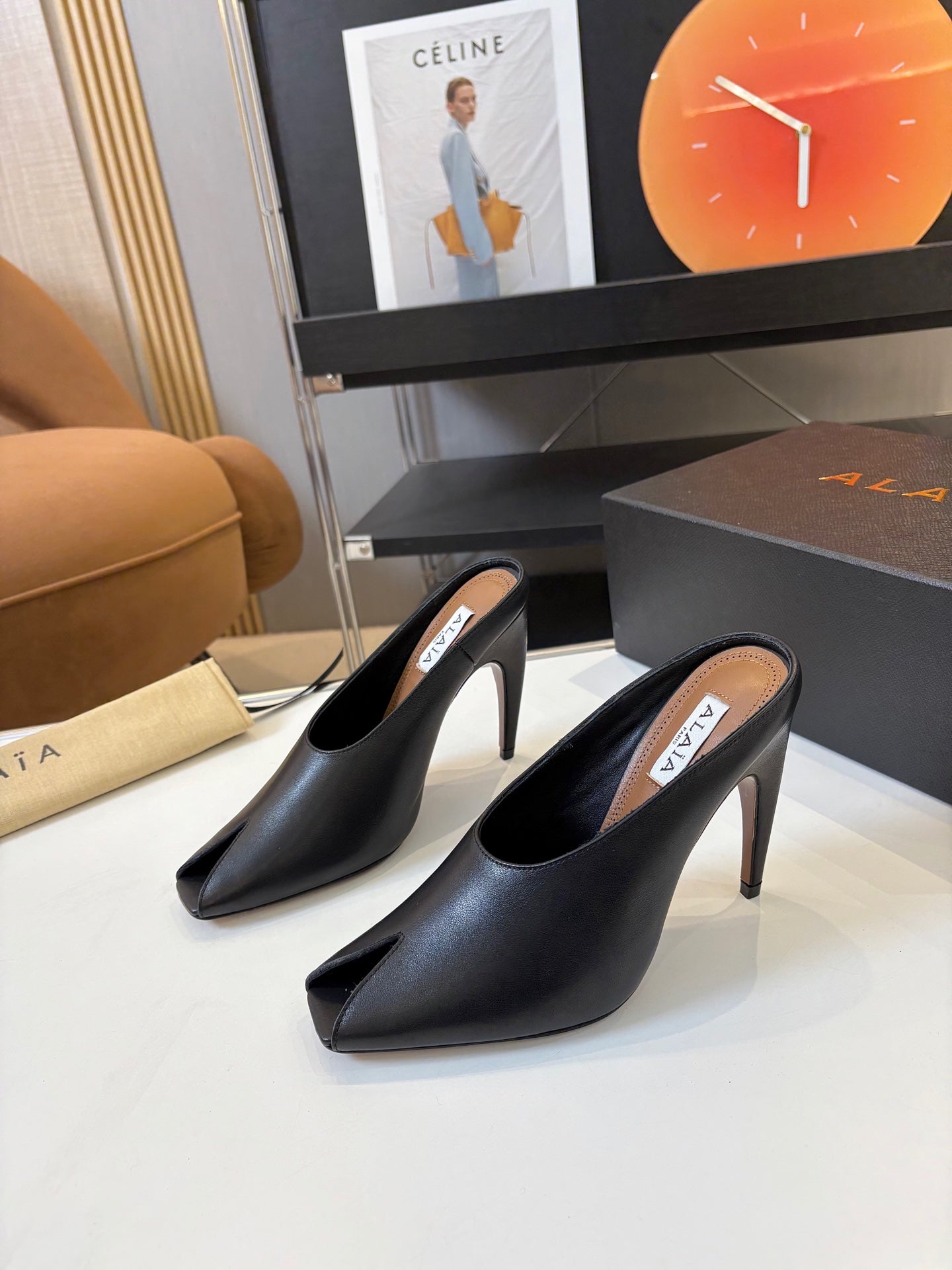 Spring Summer Peep-Toe Metal Heel Pump