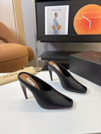 Spring Summer Peep-Toe Metal Heel Pump