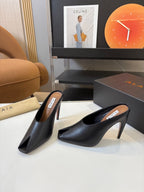 Spring Summer Peep-Toe Metal Heel Pump