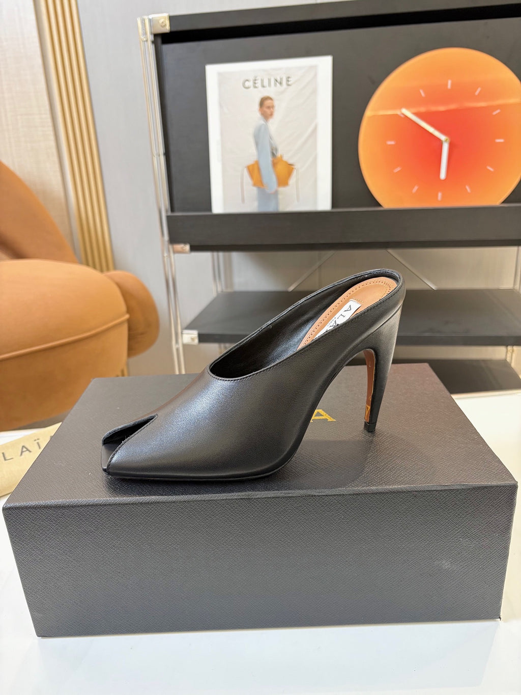 Spring Summer Peep-Toe Metal Heel Pump