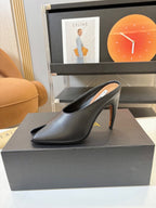 Spring Summer Peep-Toe Metal Heel Pump