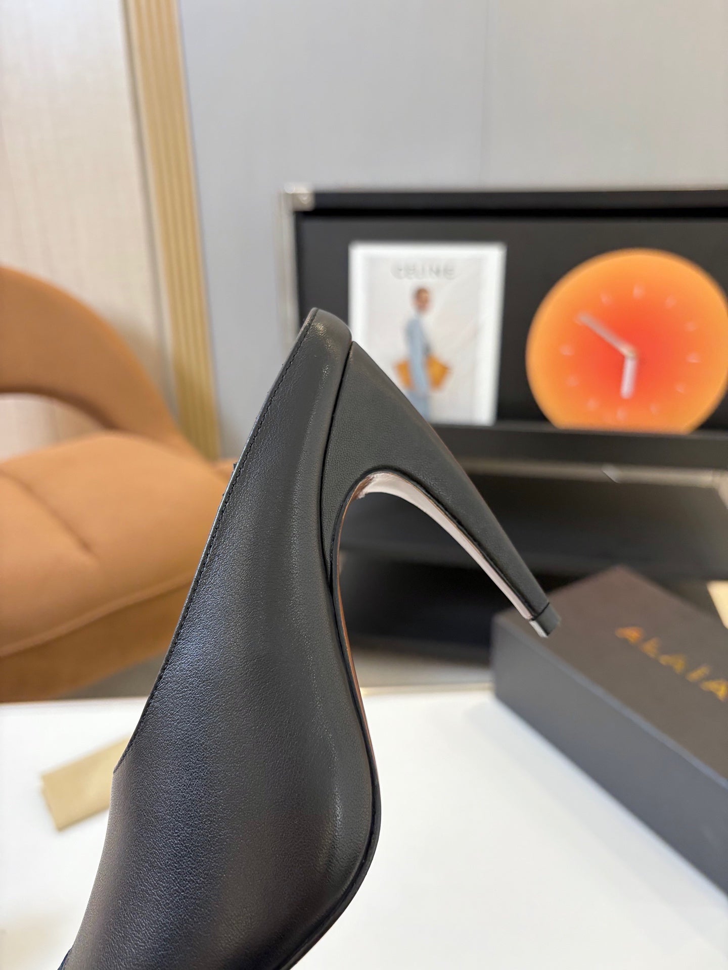 Spring Summer Peep-Toe Metal Heel Pump