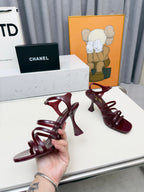 2026 SS Resort Patent Leather Strappy Heel
