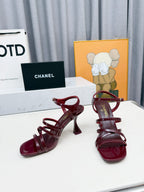 2026 SS Resort Patent Leather Strappy Heel