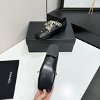 Two-Tone Leopard Ribbon Lace-Up Flat