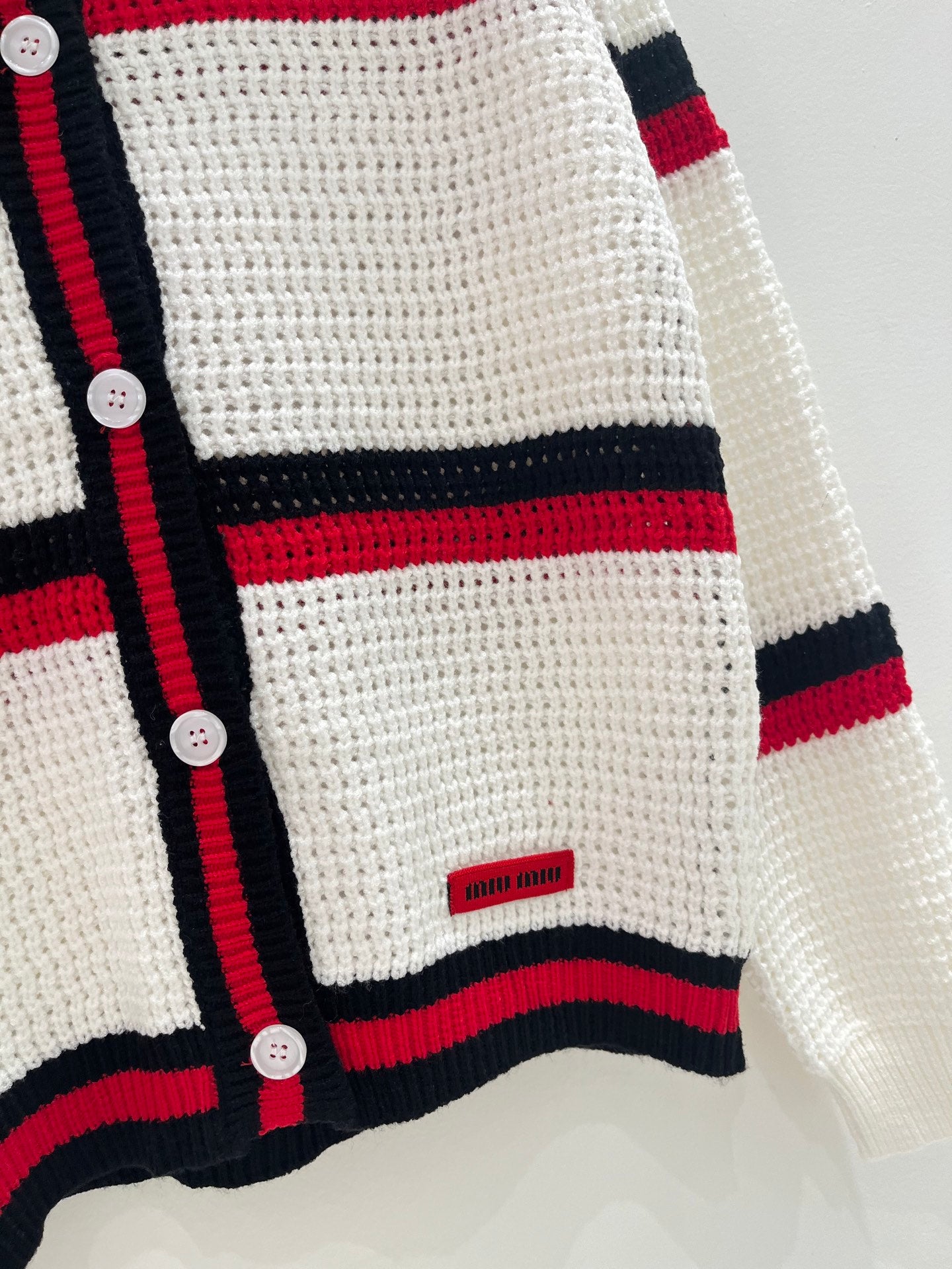 Stripe Collar Knit Cardigan