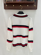 Stripe Collar Knit Cardigan