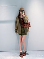 Fleece Jacket &  Mini Skirt Set