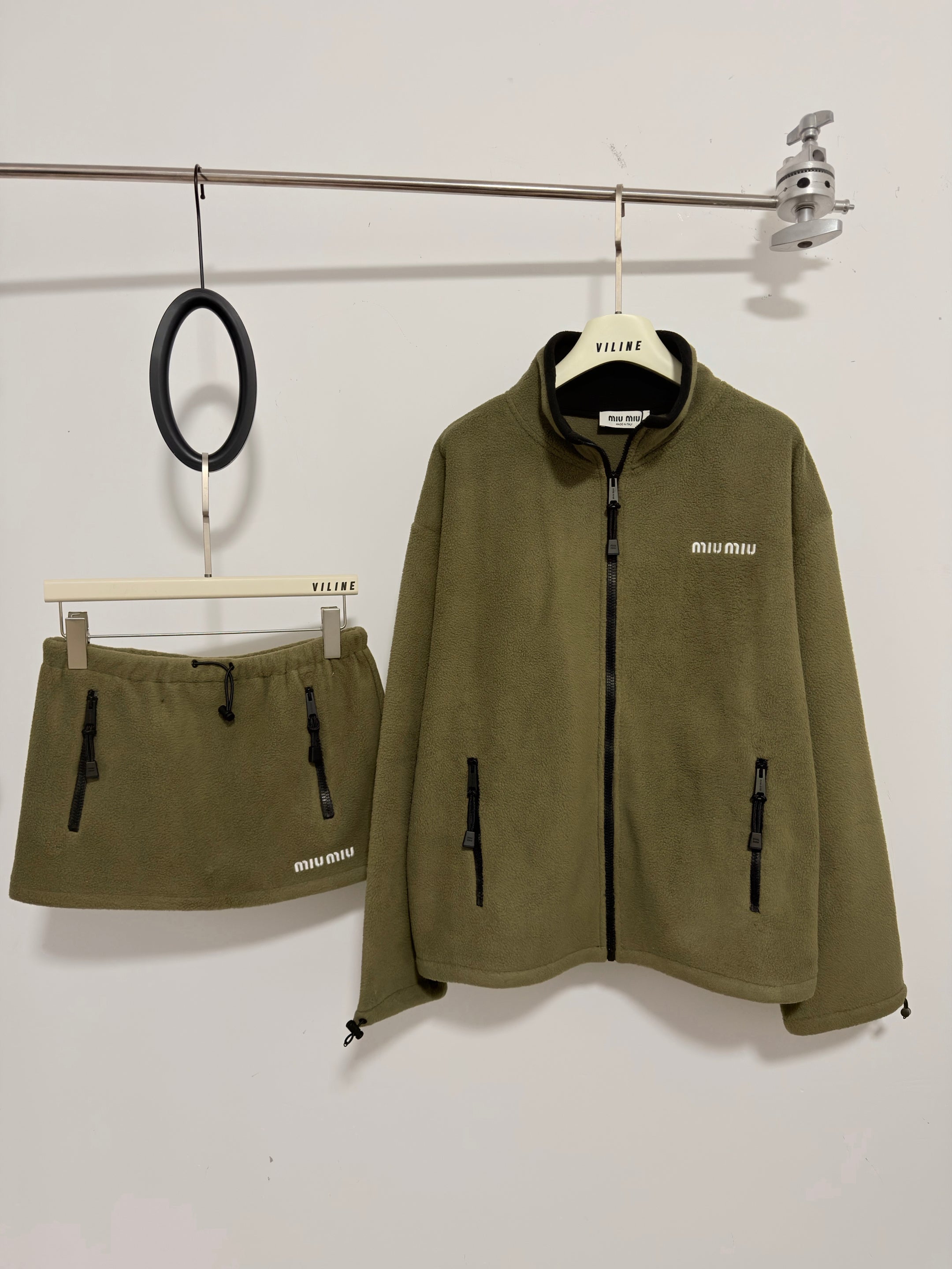 Fleece Jacket &  Mini Skirt Set