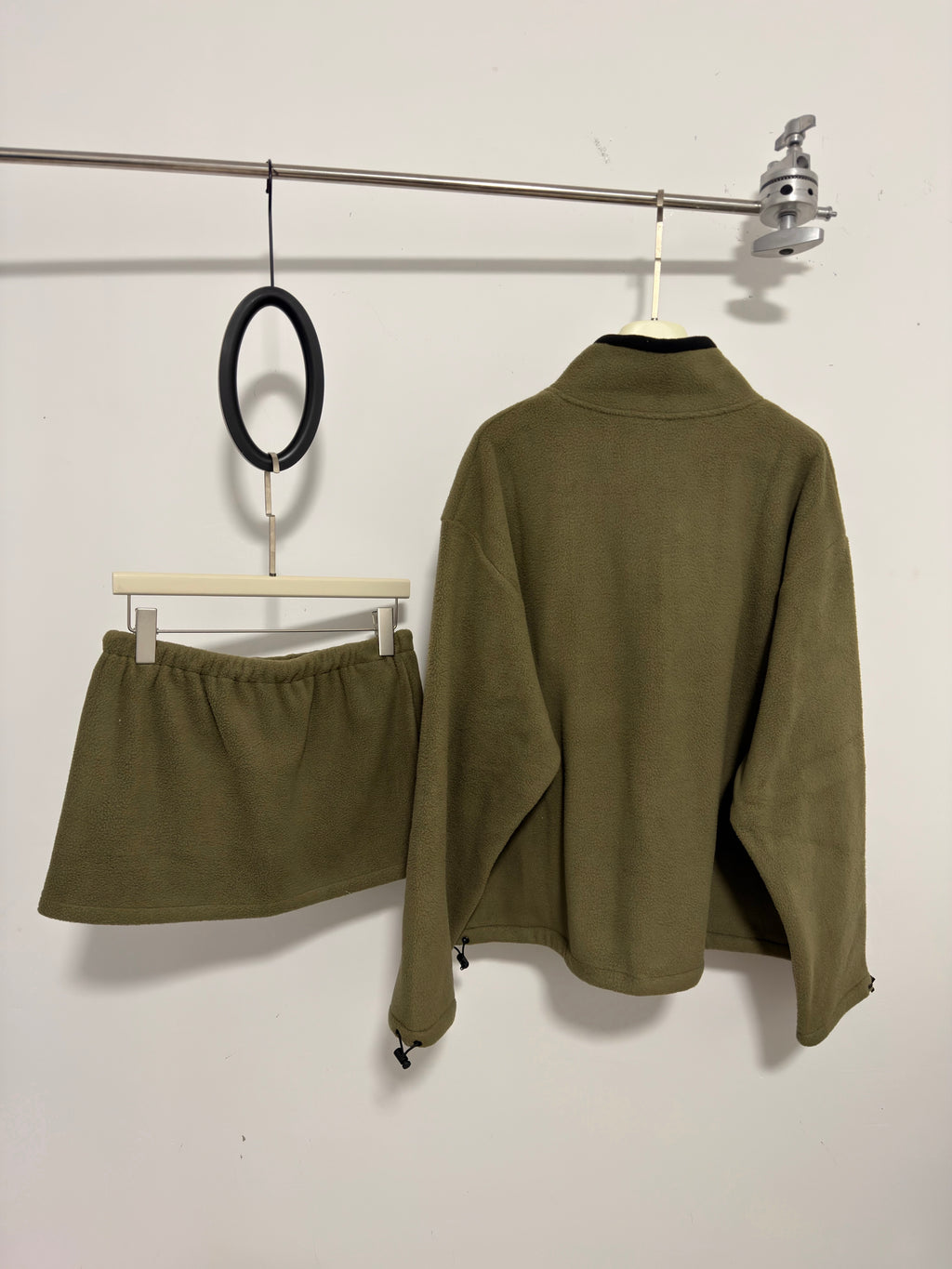 Fleece Jacket &  Mini Skirt Set