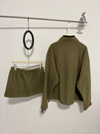 Fleece Jacket &  Mini Skirt Set
