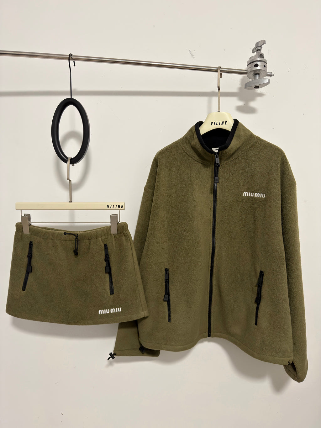 Fleece Jacket &  Mini Skirt Set