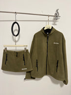 Fleece Jacket &  Mini Skirt Set