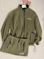 Fleece Jacket &  Mini Skirt Set