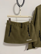 Fleece Jacket &  Mini Skirt Set