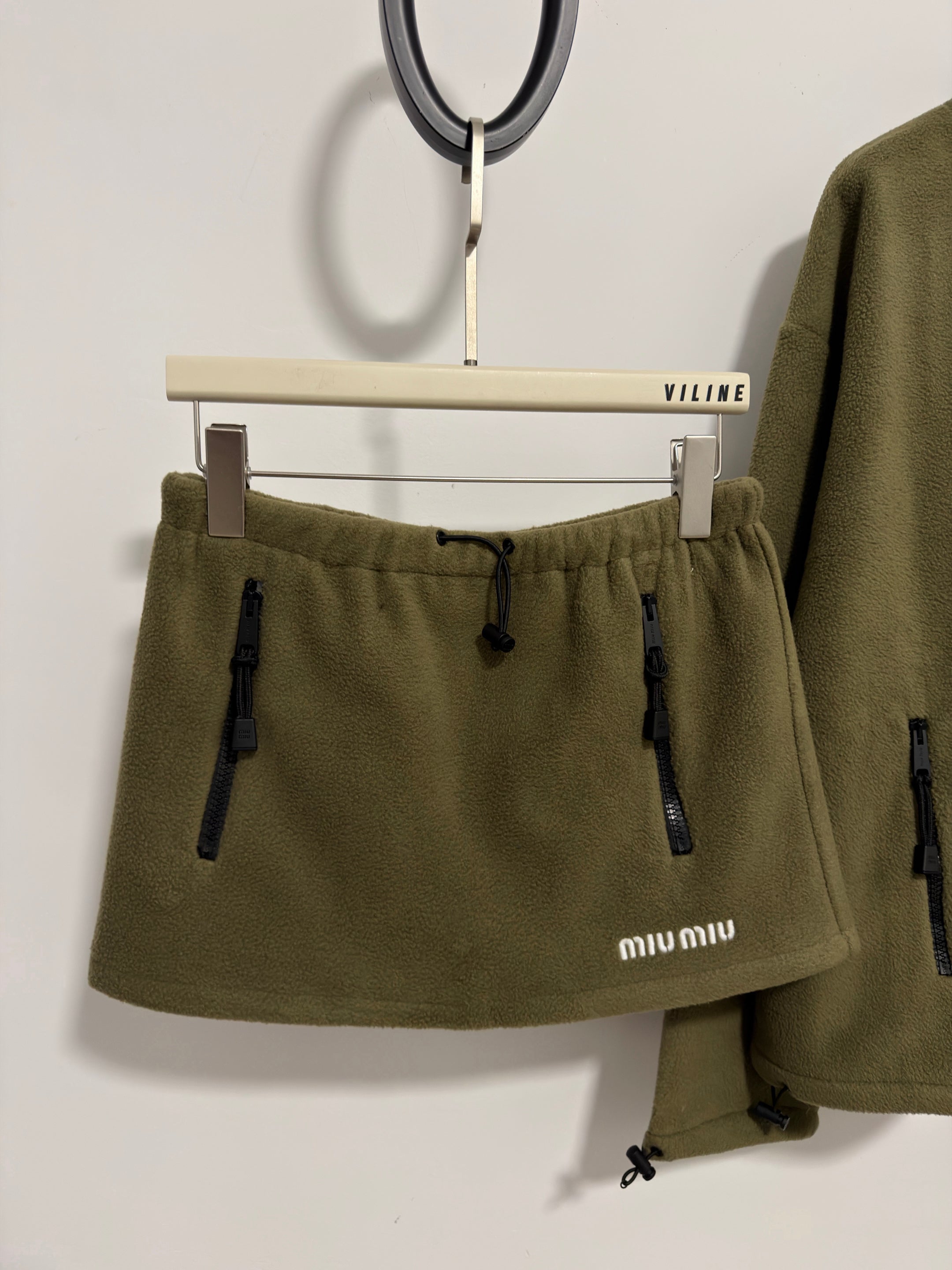 Fleece Jacket &  Mini Skirt Set