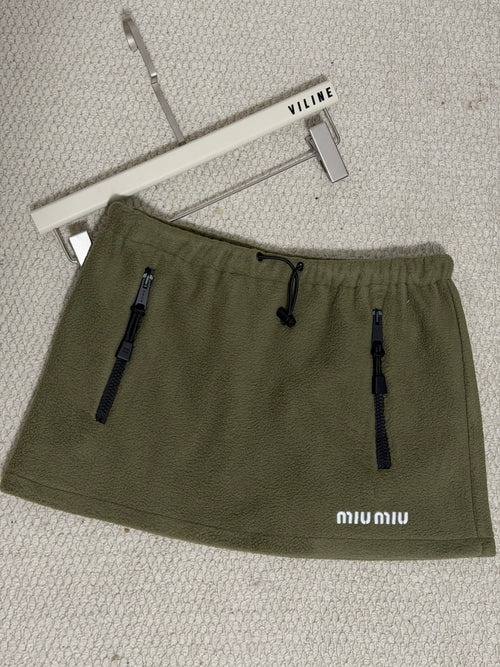 Fleece Jacket &  Mini Skirt Set