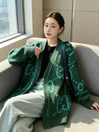 Reversible Brushed Knit Cardigan