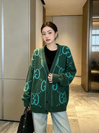 Reversible Brushed Knit Cardigan