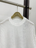Open-Knit Sequin Crew Neck Sweater | 2026