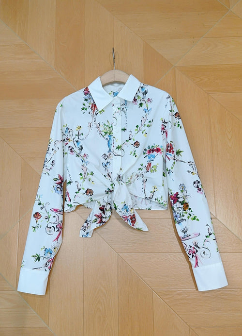 2026 SS Floral Print Shirt & Maxi Skirt Set