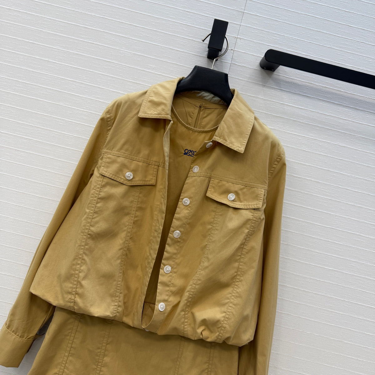 Faux Two-Piece Shirt Dress